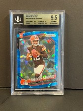 2025 Panini Prizm - Rookies Shedeur Sanders #302 Blue Ice Prizm /99 (RC)