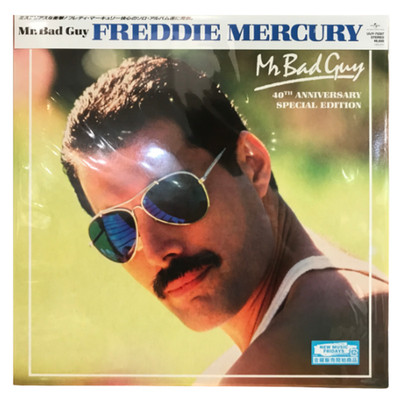 Queen Freddie Mercury Mr. Bad Guy 40th Anniversary OBI strip Green Vinyl Japan