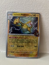 Team Rocket's Ampharos 074/182 Pokemon Destined Rivals Reverse Holo Uncommon NM