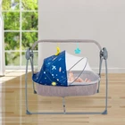 55lbs Electric Baby Swing Motorized Bluetooth Swing Music Cradle Rocker Chairs