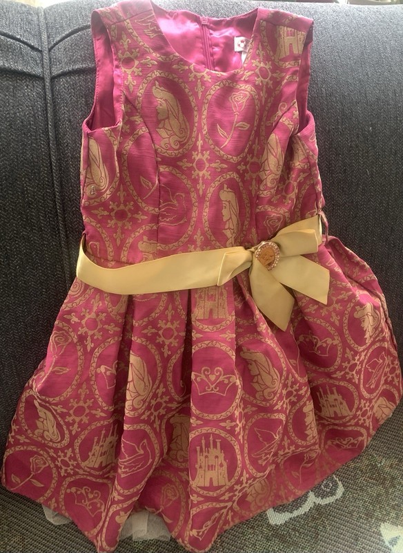 Disney Store Girls Dress Sleeping Beauty  Princess 4 Sparkle Purple Fancy Party