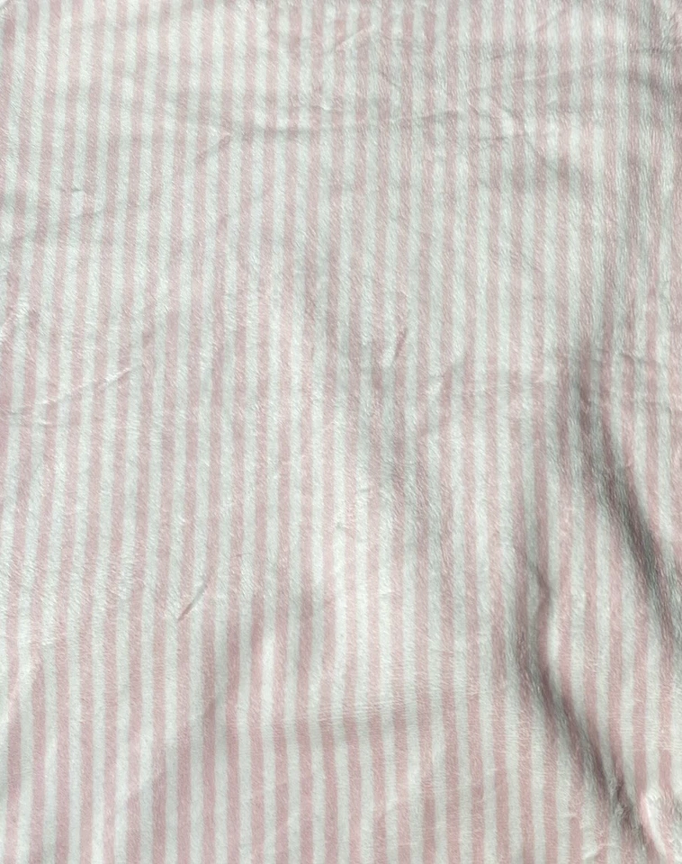 House Of Minky Floral Baby Blanket Flowers Reversible Stripes Pink White Lovey - Image 4 of 4