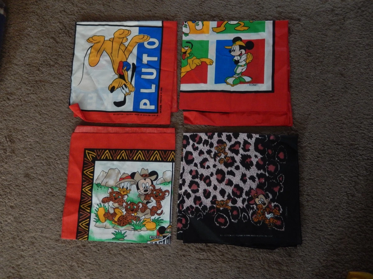 Rare Vintage Mickey Mouse Disney Scarf 30 X 30 Silky Feel Mickey & Co Bandana mickey mouse scarf products for sale | eBay main image 2