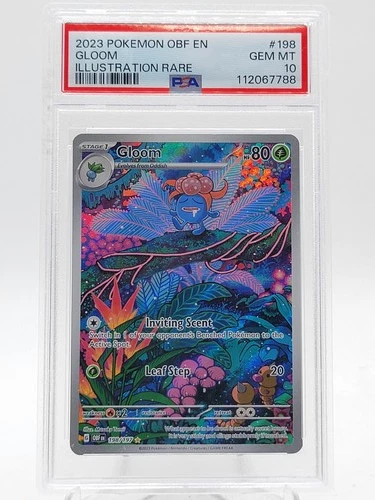 GLOOM 2023 POKEMON OBSIDIAN FLAMES #198 ILLUSTRATION RARE PSA 10 Q0895