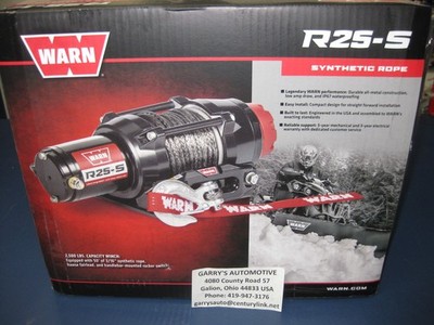 Warn 110020 R25-S ATV UTV Quad Winch 2500 Lb 50' 3/16 Synthetic Rope Fairlead