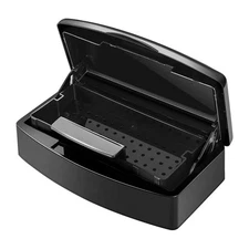 Aifeiter Nail Tool Sterilizer Box,Plastic Sterilizing Tray,The Black 