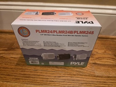 Pyle 3.5'' 200 Watt 3-Way Weather Proof Mini Box Speaker System (White) NEW