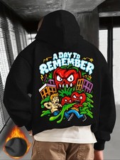 Men's Funny A Day to Remember Devil Pepper Graphic Hooded Sweatshirt - Loose Fit