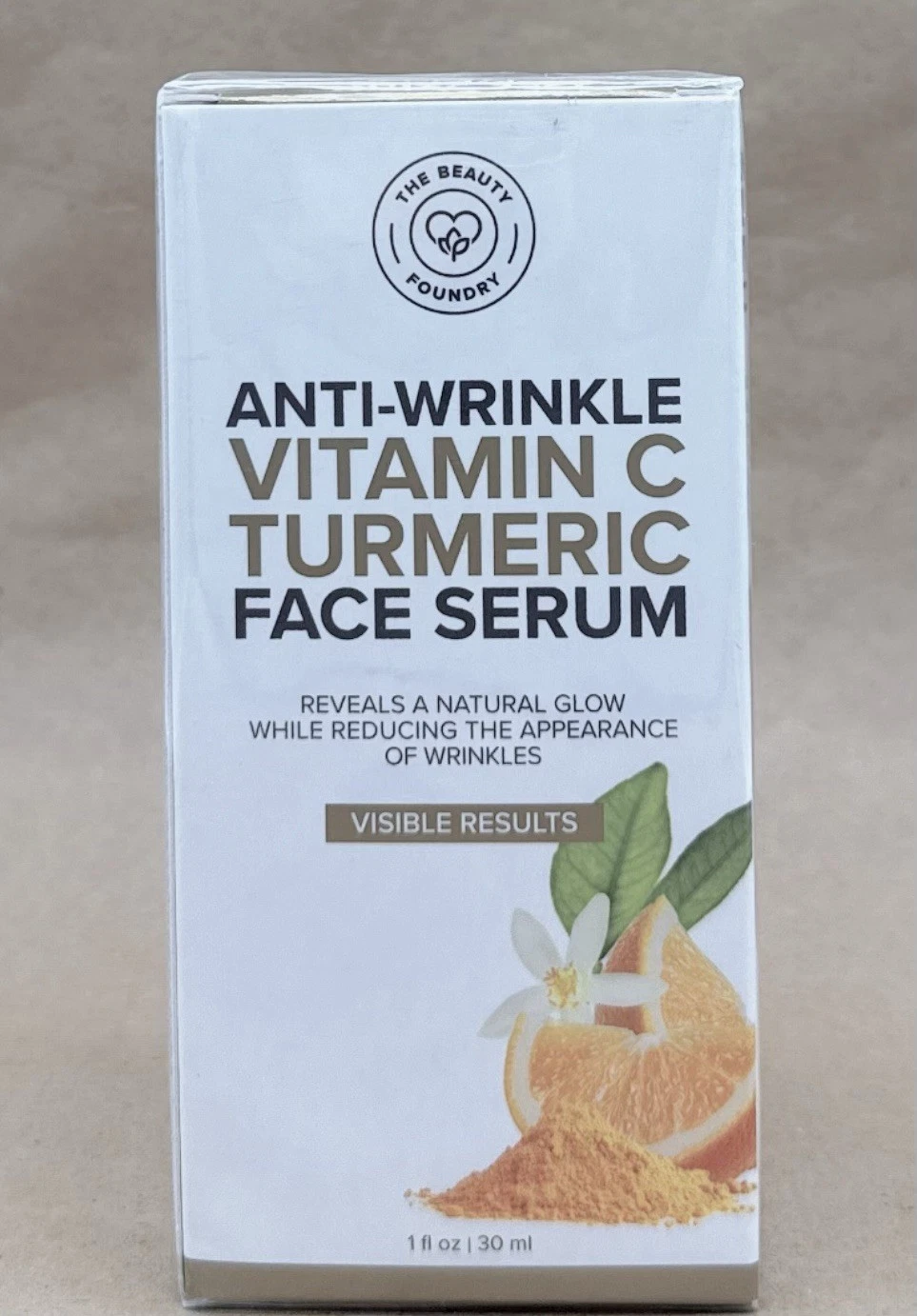 The Beauty Foundry Vitamin C & Turmeric Face Serum ~Anti-Wrinkle~ 1 fl oz New