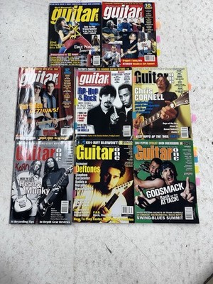 Lot Of 8 Vintage Guitar One Magazines Chris Cornell Korn Deftones