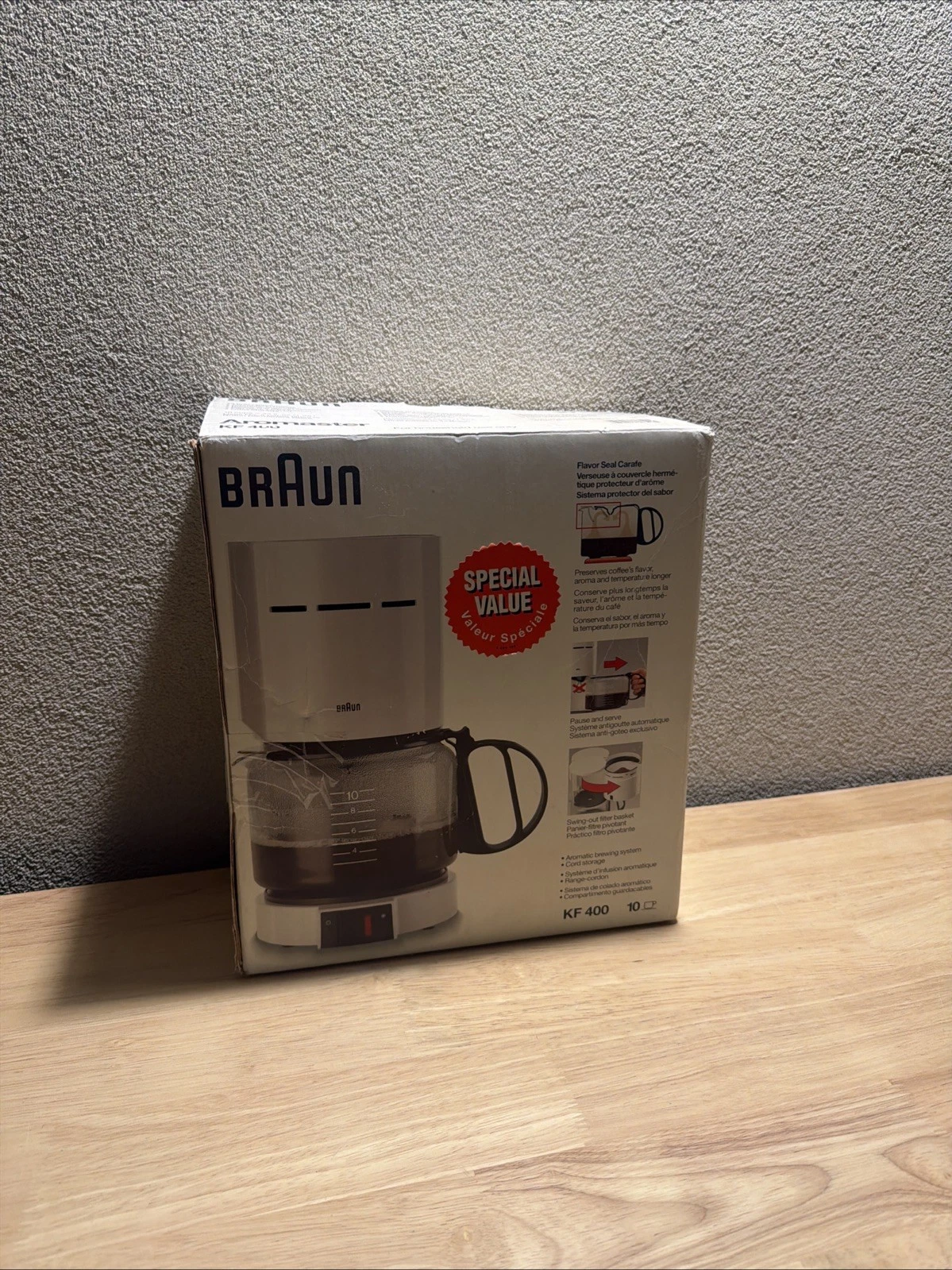 BRAUN Aromaster 10 Cup Coffee Maker KF400 White NEW
Opens in a new window or tab