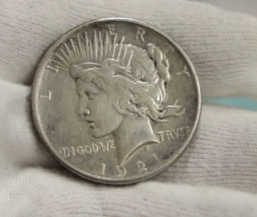 1921 US Peace Silver Dollar $1 High Relief XF (Polished)