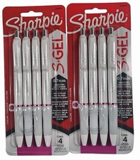 Paquete de 2 bolígrafos de gel SHARPIE S-Gel punto medio 0,7 mm cuerpo blanco perla, rosa baya-
