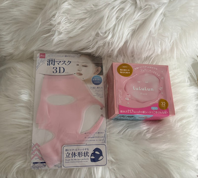 LuLuLun Pure Pink Face Mask    Deep Hydration + 3D Silicon Mask| Made in Japan 