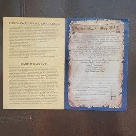 Faria Adventurer's Guide Original Manual Booklet Nintendo NES English(Nexoft)