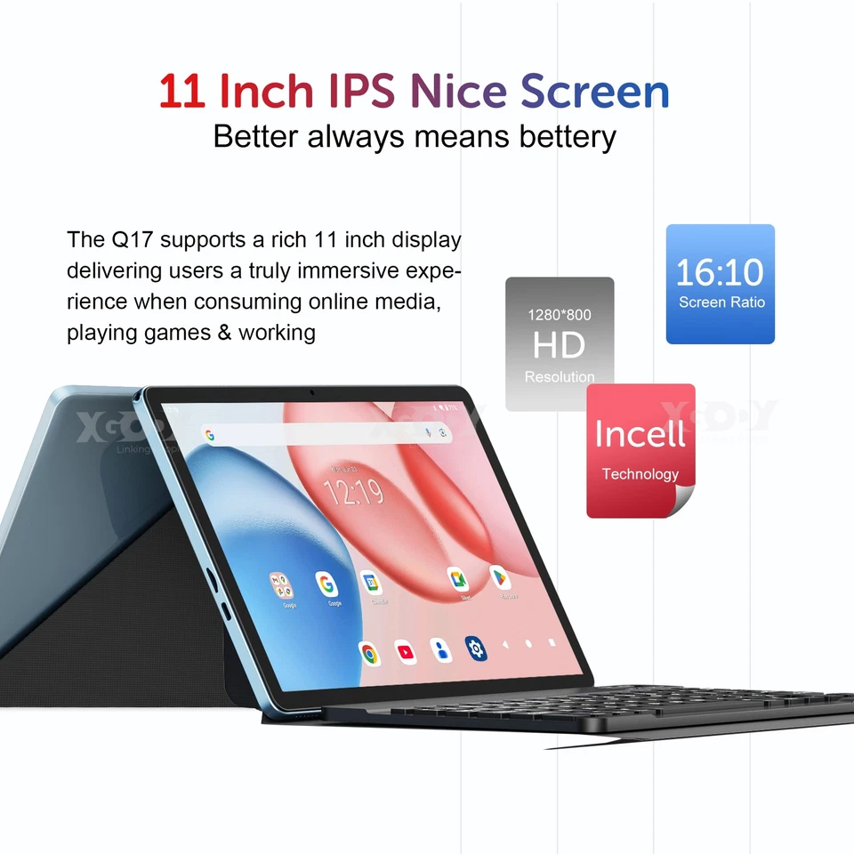 2025 NEW Tab Q17 Android 15 Tablet 11Inch 16GB+256GB 8000mAh PC 13MP Widevine L1 - Image 4 of 4