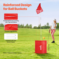 Backyard Golf Game - 6 Hole Portable Outdoor Bucket Golf Set for Kids and Adults