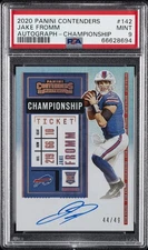 2020 CONTENDERS AUTO-CHAMP #142 JAKE FROMM 44/49 PSA 9