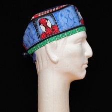 Red and Blue Spiderman Face theme Scrub Hat