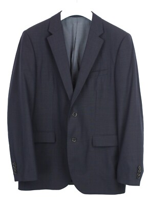 Hugo Boss The Keys11/Shaft2 Blazer Herren US 42L Wolle Kerbe Revers Kariert