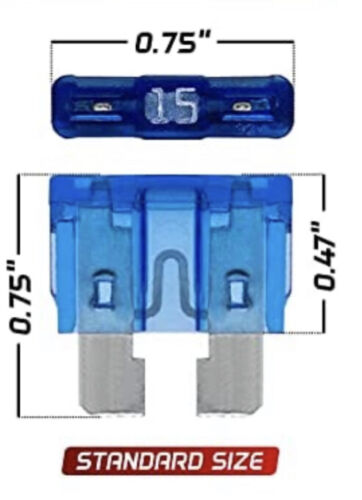 120 Assorted Car Truck Standard Fuses, White Mark - Picture 3 of 10