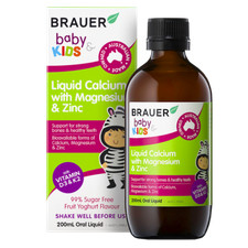 Brauer Baby & Kids Liquid Calcium with Magnesium & Zinc 200mL Improved Formula