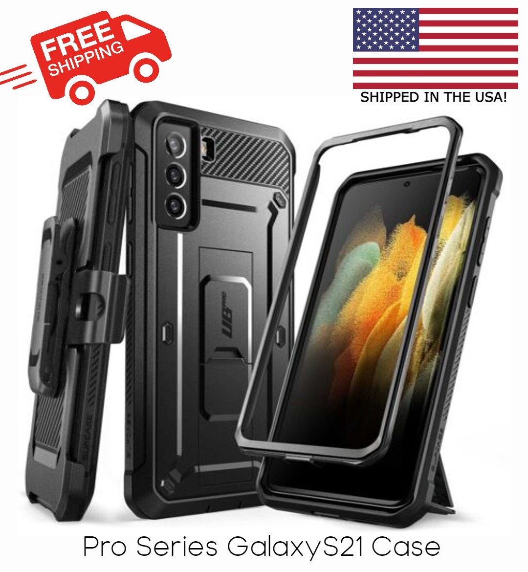 Unicorn Beetle Pro Series Samsung Galaxy S21 Case Black