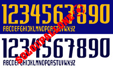 kit nome + numero videoflex x maglia parma 03-04-05-06 champion blu giallo ocra.