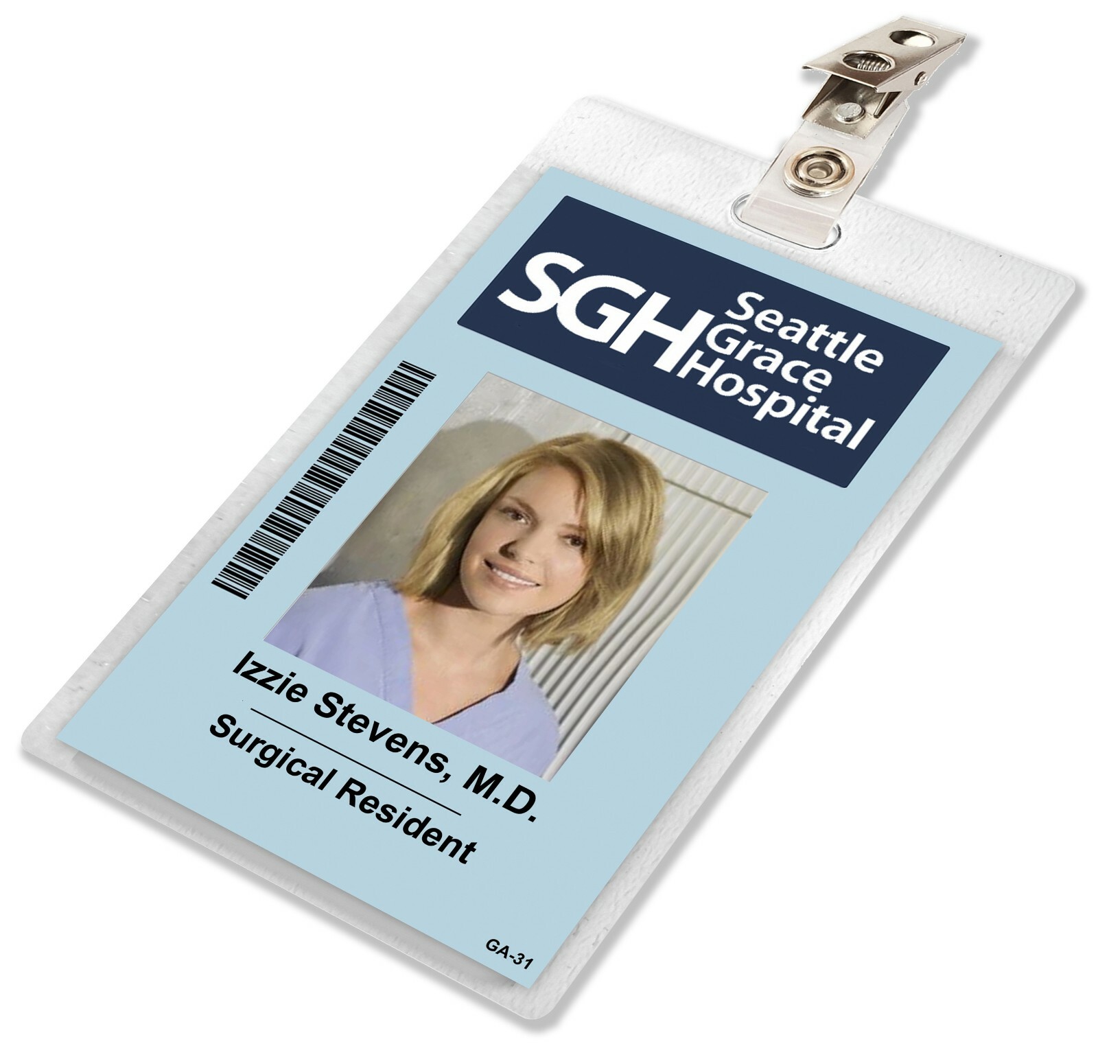 Grey's Anatomy IZZIE STEVENS Seattle Grace Hospital ID Badge Name Tag