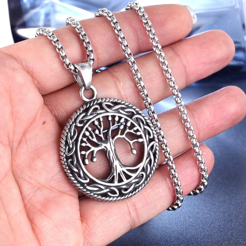 Mens tree of life pendant necklace 24 