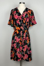 Just Female Valentina Dress Floral Faux Wrap Sz S