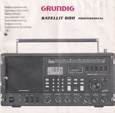 Bedienungsanleitung-Operating Instructions für Grundig Satellit 600 in DE,En,Fr,