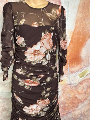 metallic floor length dresses Chic and Holland HF110495 - Long Beaded mesh (88% Polyester 12% spandex) Sheath Dress