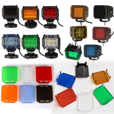 Street Legal Light Covers 4PCs Dustproof Lens Covers For 3 & 4 LED Light  Bars & Pods  Clear/Amber | Fog Lamp Protectors LED Car & Truck Light Bars