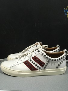 red and white bally shoes