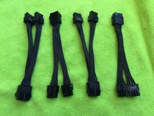 LOT 4 Pcs 8 PIN TO dual 8 pin CPU Adapter Power Supply Cable for MOTHER BOARD