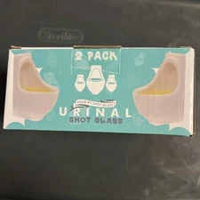 Fairly Odd Novelties Urinal Shot Glasses Set of 2 - 1.5oz. Ceramic Toilets