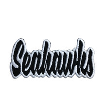 2x4 Seahawks Black/White Team Iron On Embroidered Patch, Hat Bar