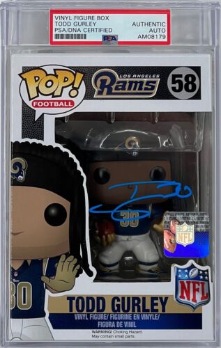 Todd Gurley Signed Funko Pop #58 PSA Encapsulated - Picture 1 of 9