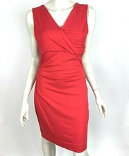 DVF Diane Von Furstenberg Parker Draped Crossover Jersey Dress Red Women M $285