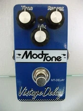 MODTONE MT-DELAY VINTAGE DELAY HYBRID ANALOG & DIGITAL PEDAL W/ TRUE BYPASS BLUE