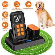Wireless Dog Fence Rechargeable Dog Training Vibration Shock Collar Waterproof