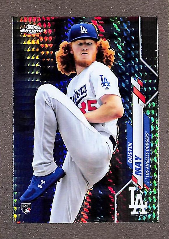 2020 Topps Chrome #176 Prism Refractor Rookie RC Dustin May