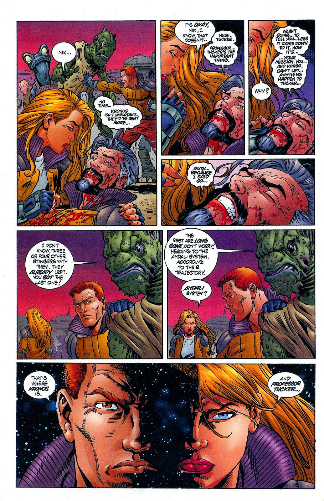 Titan A.E. #1 page 22, Original Comic Art by Al Rio, Dark Horse, Aliens ...
