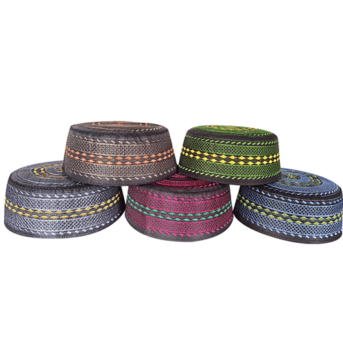 2X Herren Damen Islamische Mützen Muslim Mütze Stickerei Gebet Totenkopf Beanie Arabisch Retro - Bild 3 von 15