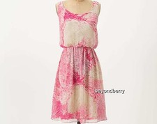 NEW Anthropologie Rosy Plumes Dress by Postmark  Size 4  $228