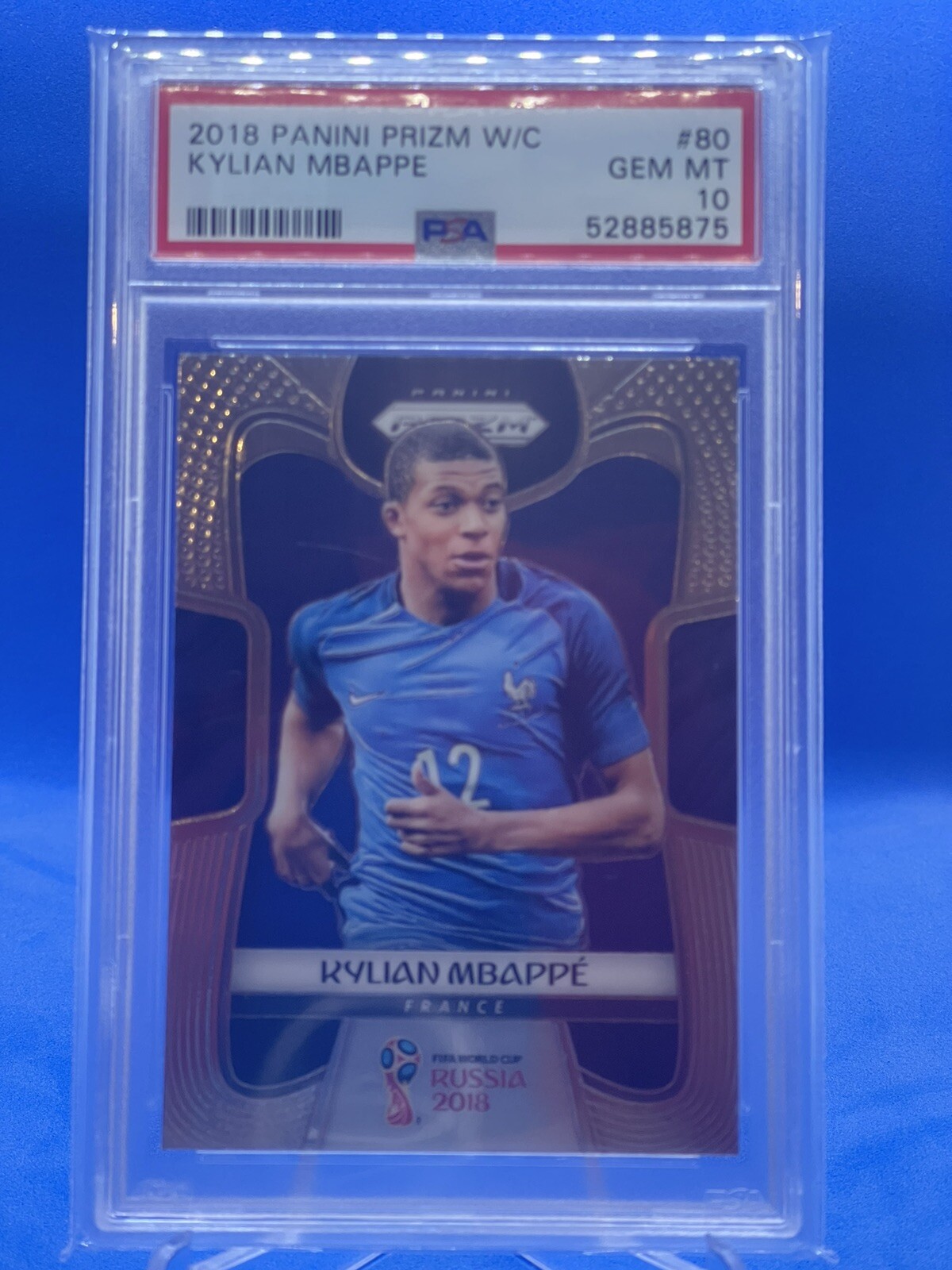2018 Panini Prizm World Cup Soccer #80 Kylian Mbappe France PSA 10 GEM MINT🔥🔥