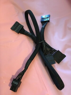  EVGA SuperNOVA  650-1300 G2 G3 P2 B3  6 pin  to 4x SATA DRIVER POWER cable 