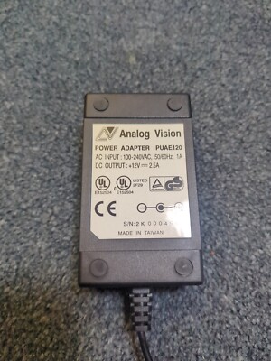 Analog Vision Netzteil 5-polig Modell PUEA102 Ausgang - + 12 V-2,5 A