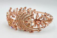 Miro Crystal Collection Rose Gold Tone Rhinestone Child's Pageant Tiara Crown